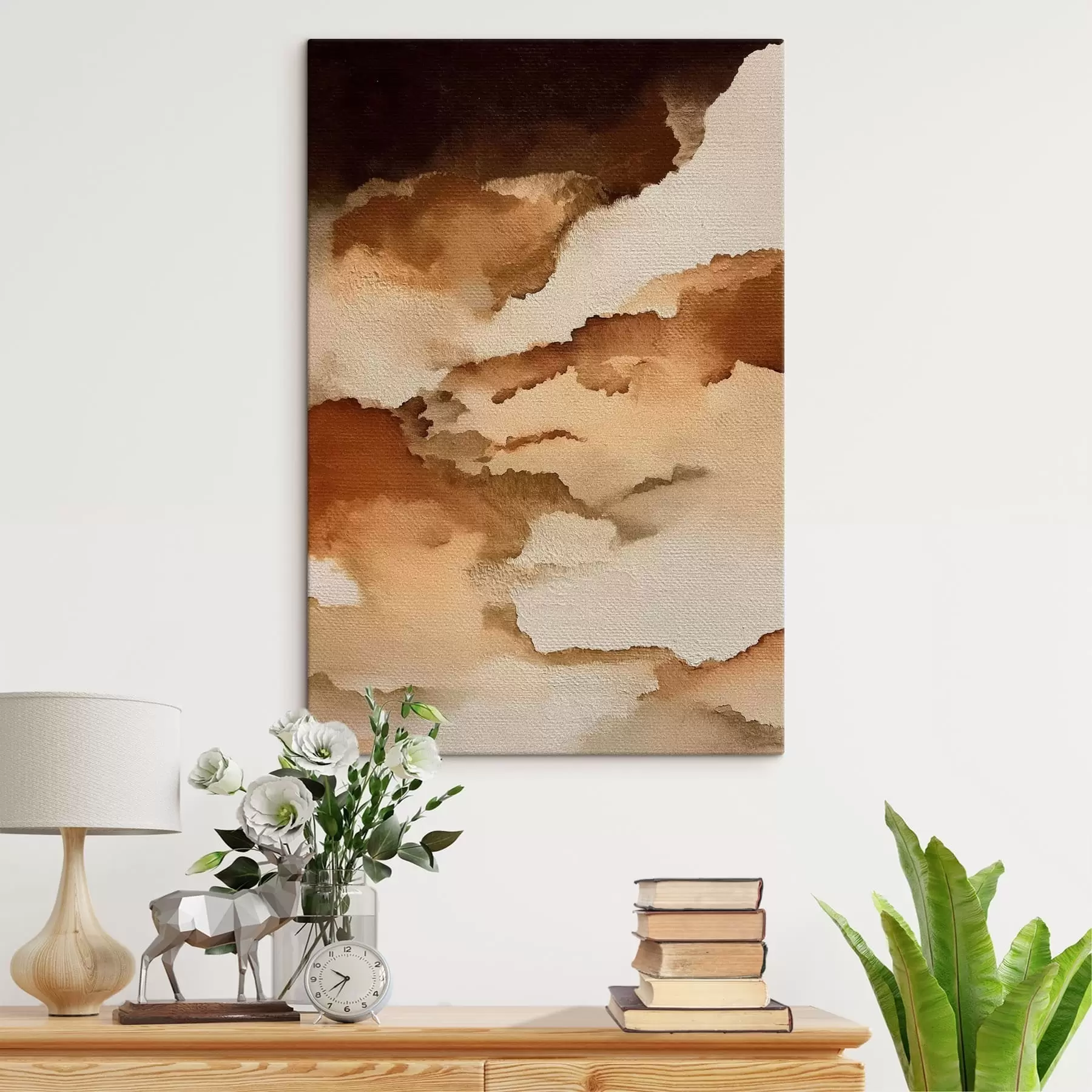 Tableau Composition abstraite en aquarelle superposée s48070