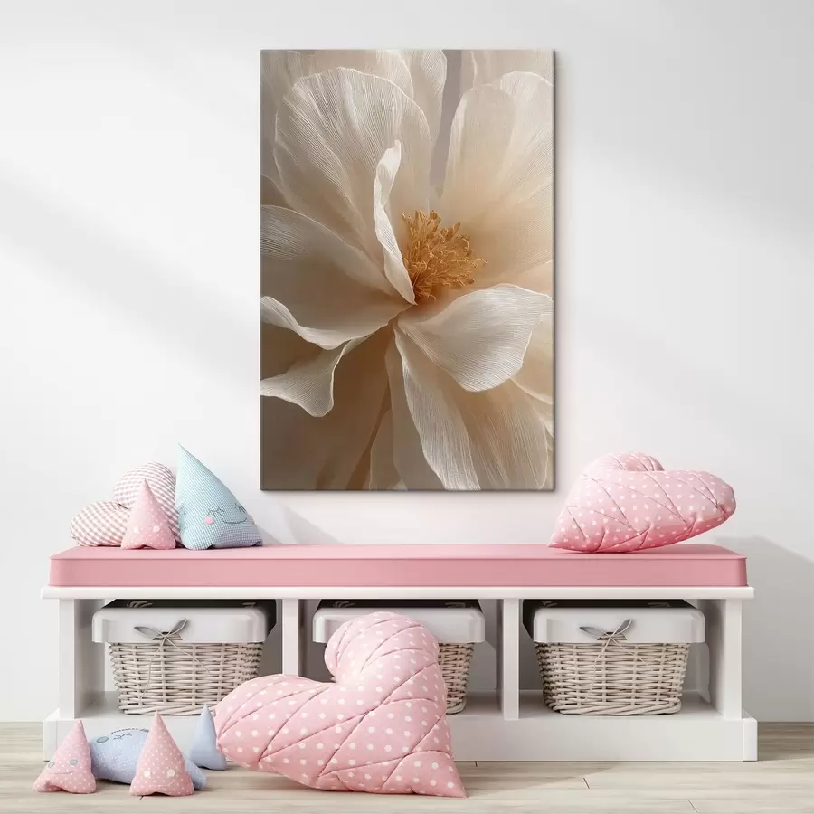 Tableau Composition florale macro dans des tons chauds s48120