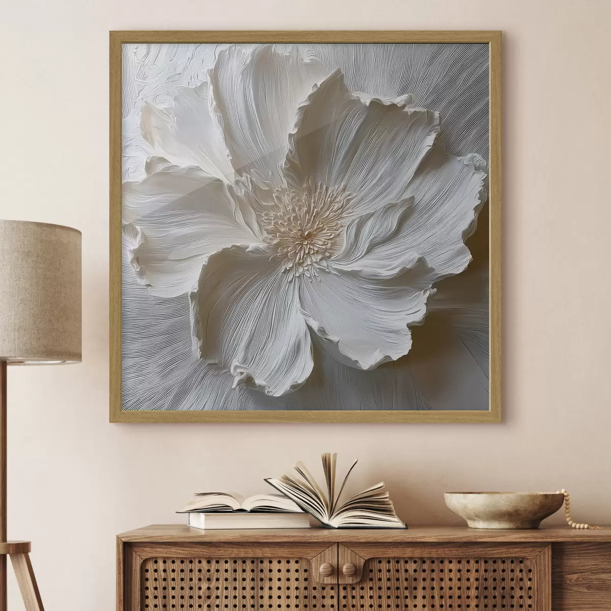 Poster Coquelicot blanc f48064
