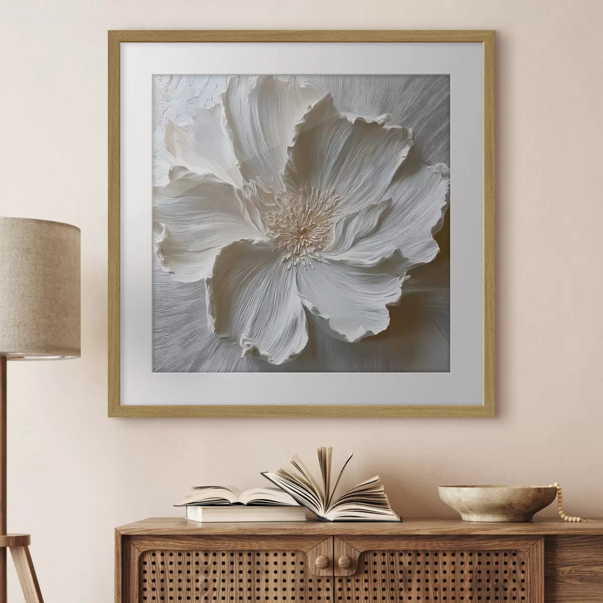 Poster Coquelicot blanc f48064