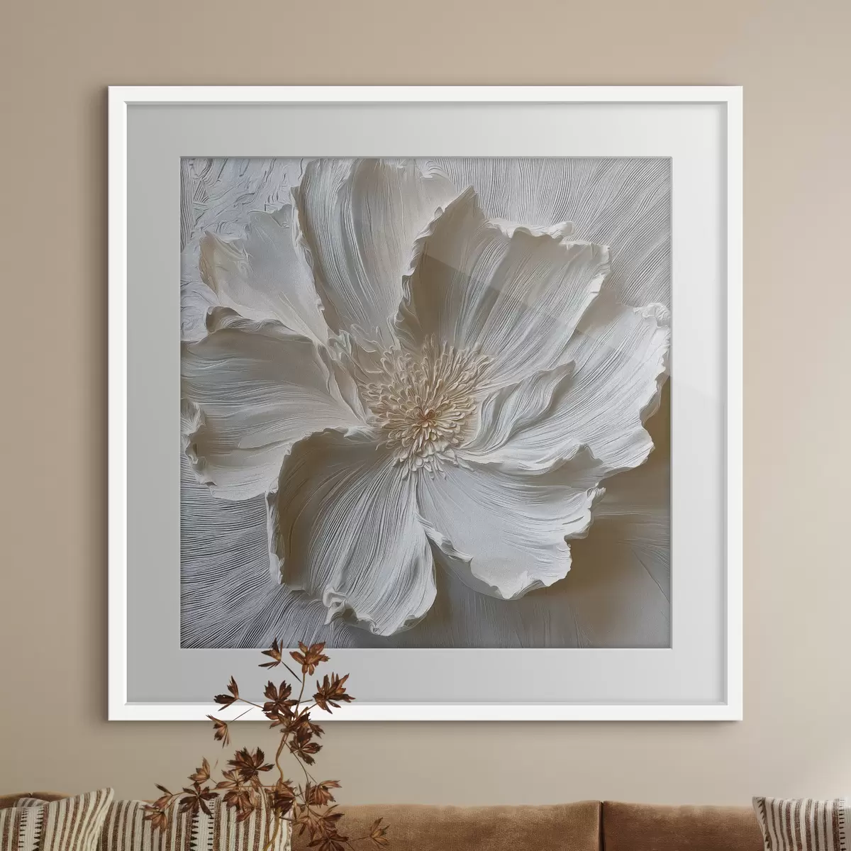 Poster Coquelicot blanc f48064
