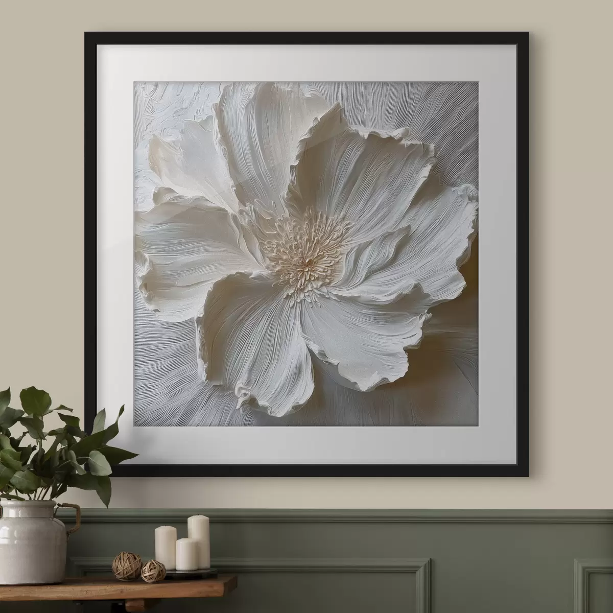 Poster Coquelicot blanc f48064