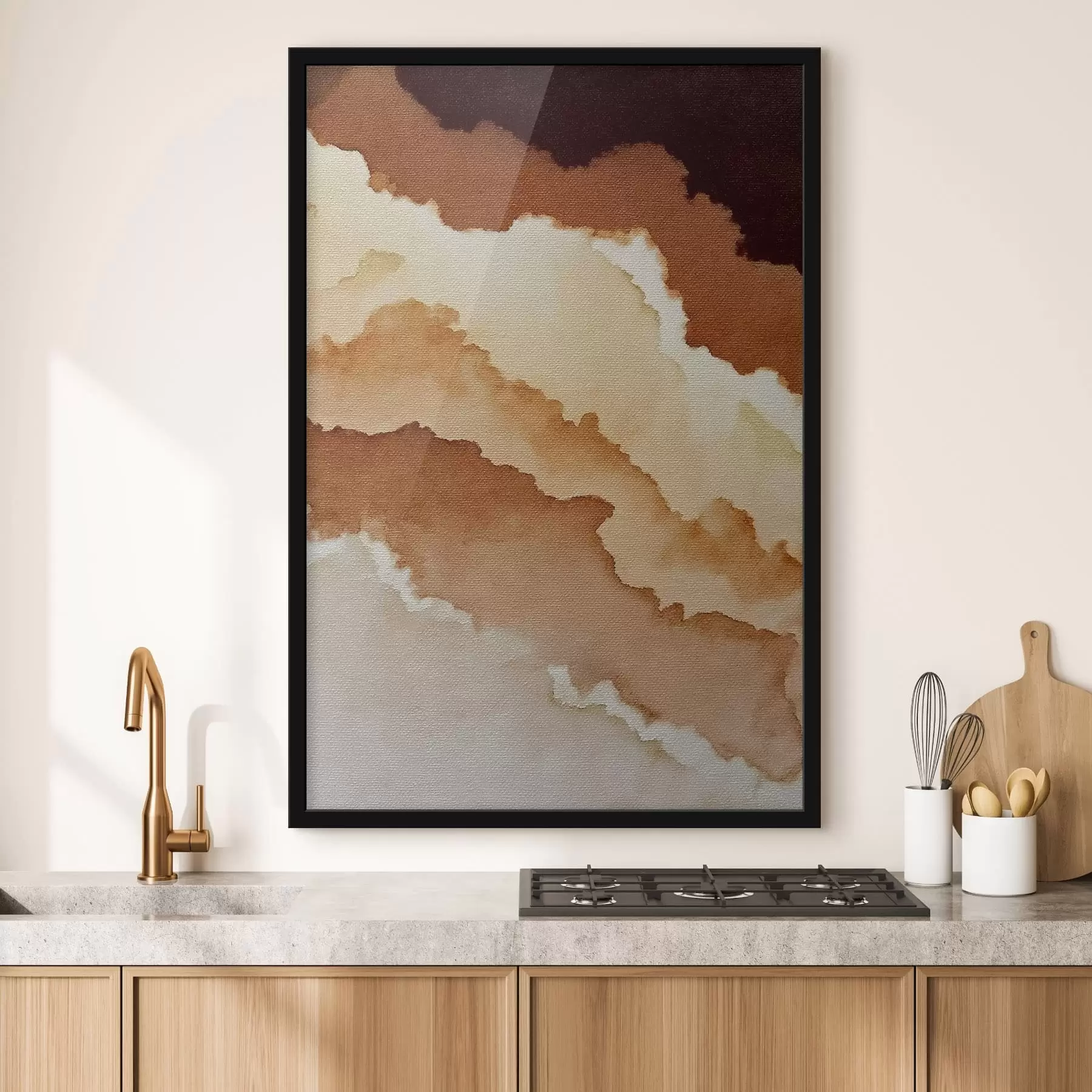 Papier peint Composition abstraite en aquarelle superposée f48071