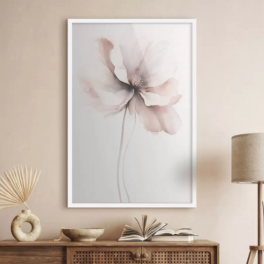 Papier peint fleur délicate à l'aquarelle f48073
