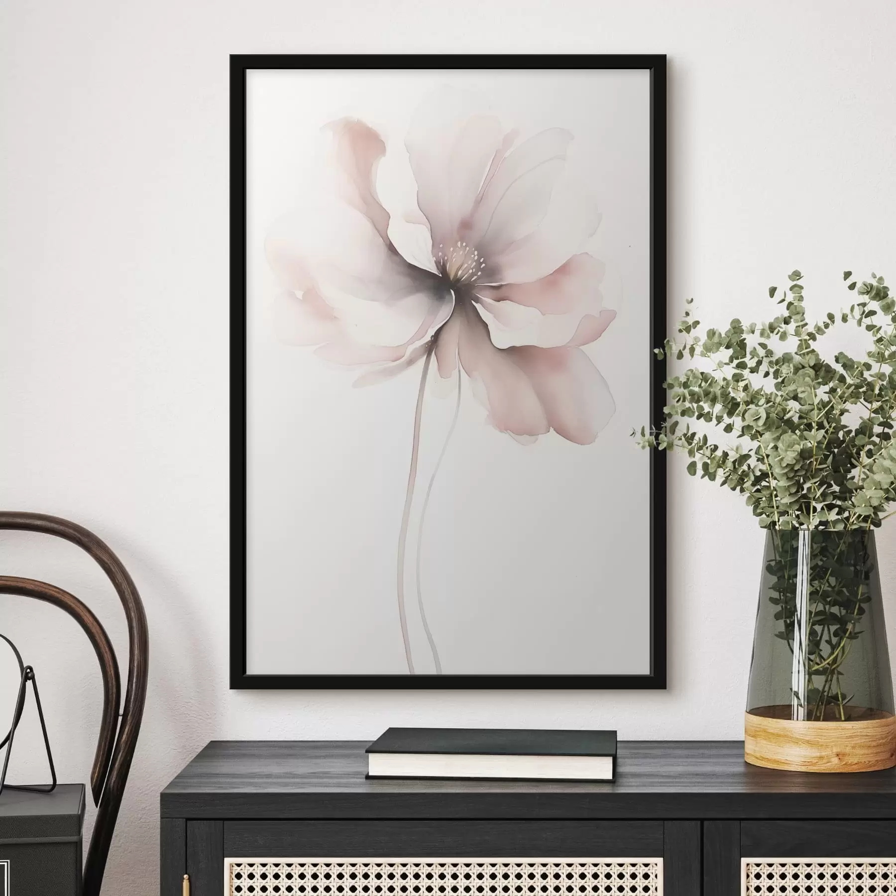 Papier peint fleur délicate à l'aquarelle f48073