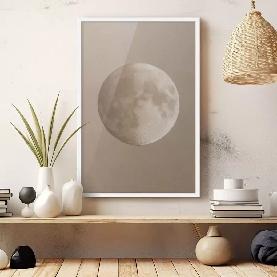 Papier peint croissant de lune minimal f48115