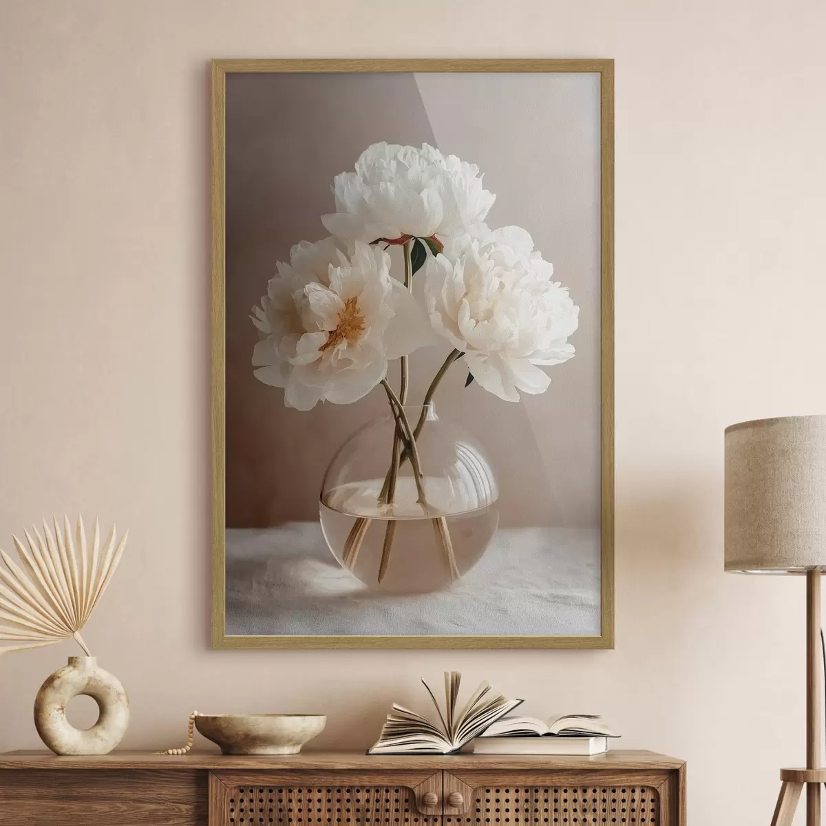 Poster Pivoines et aventure f48119