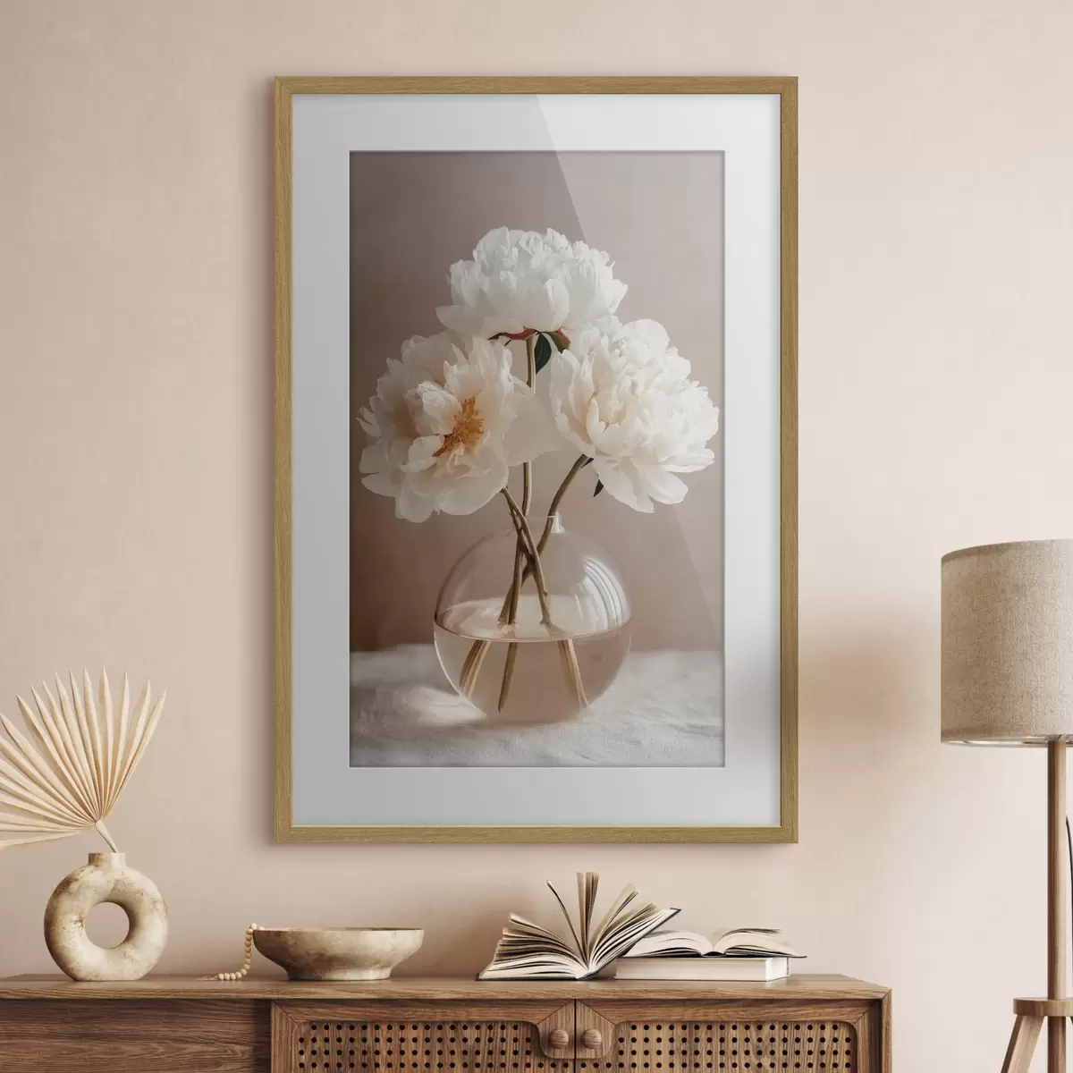 Poster Pivoines et aventure f48119