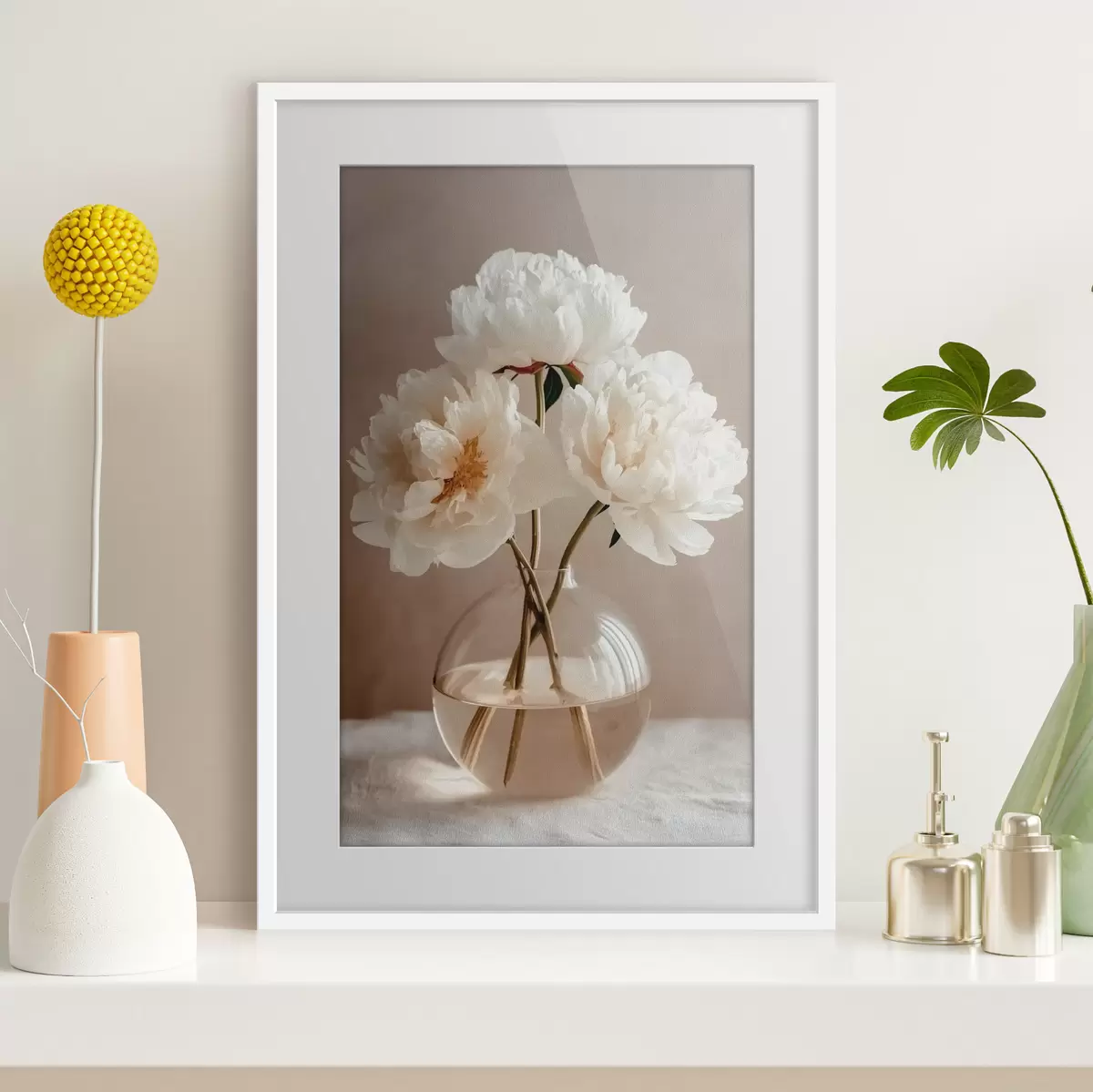 Poster Pivoines et aventure f48119
