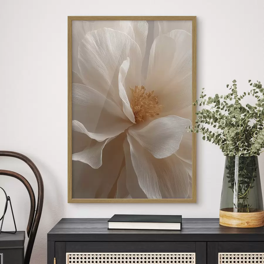 Papier peint Composition florale macro dans des tons chauds f48120