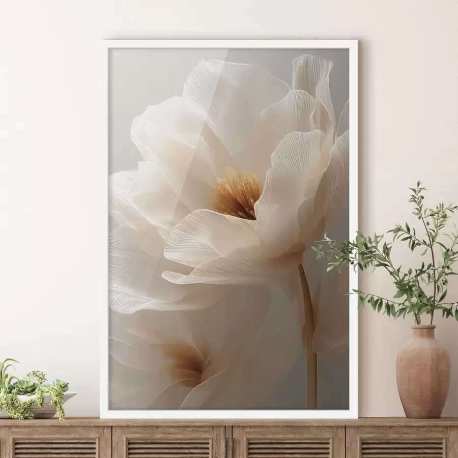 Papier peint Composition florale macro dans des tons chauds f48121