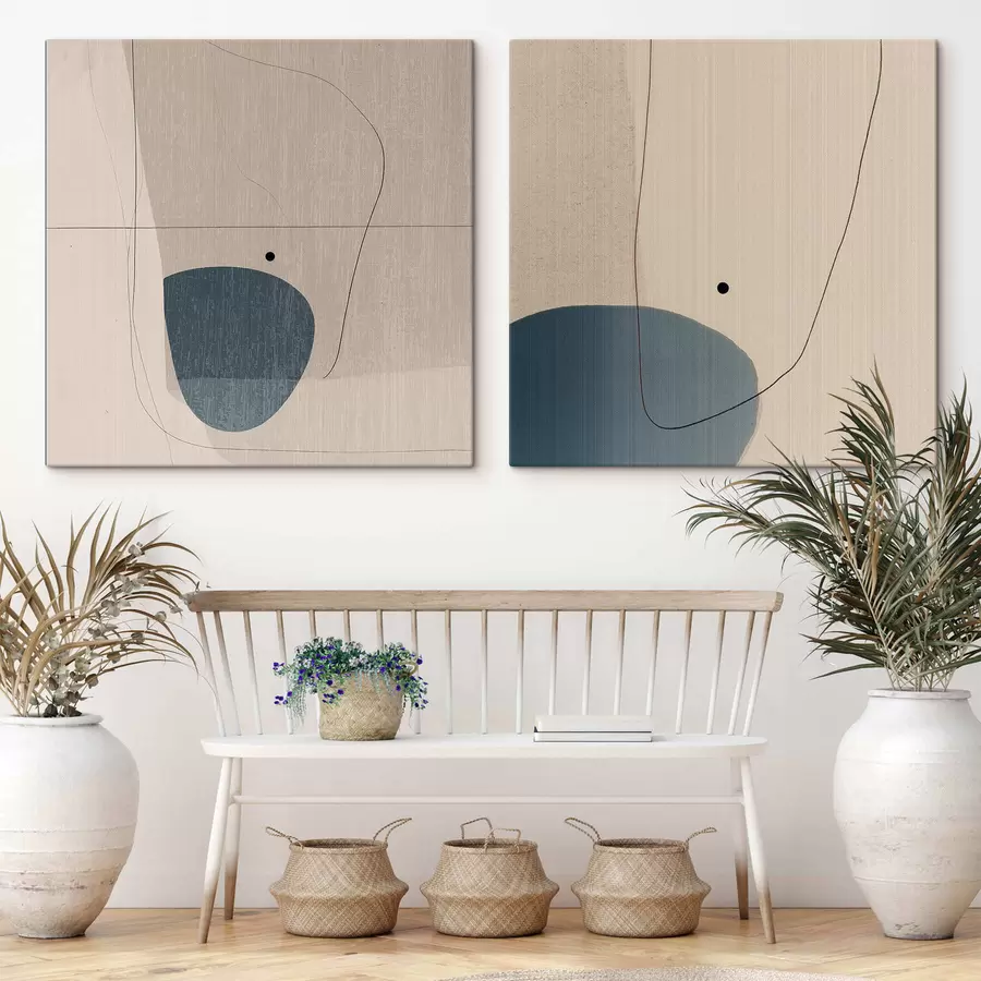 Tableau Abstrait minimaliste avec ligne m30082