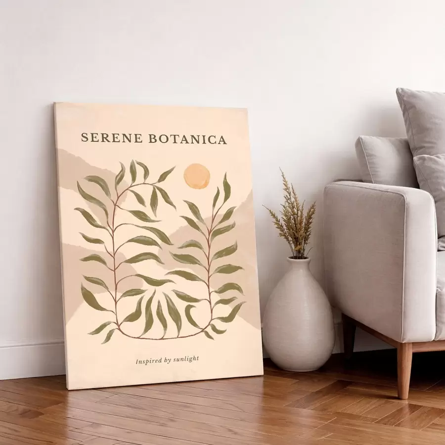 Tableau Affiche botanique avec texte Serene Botanica s48022