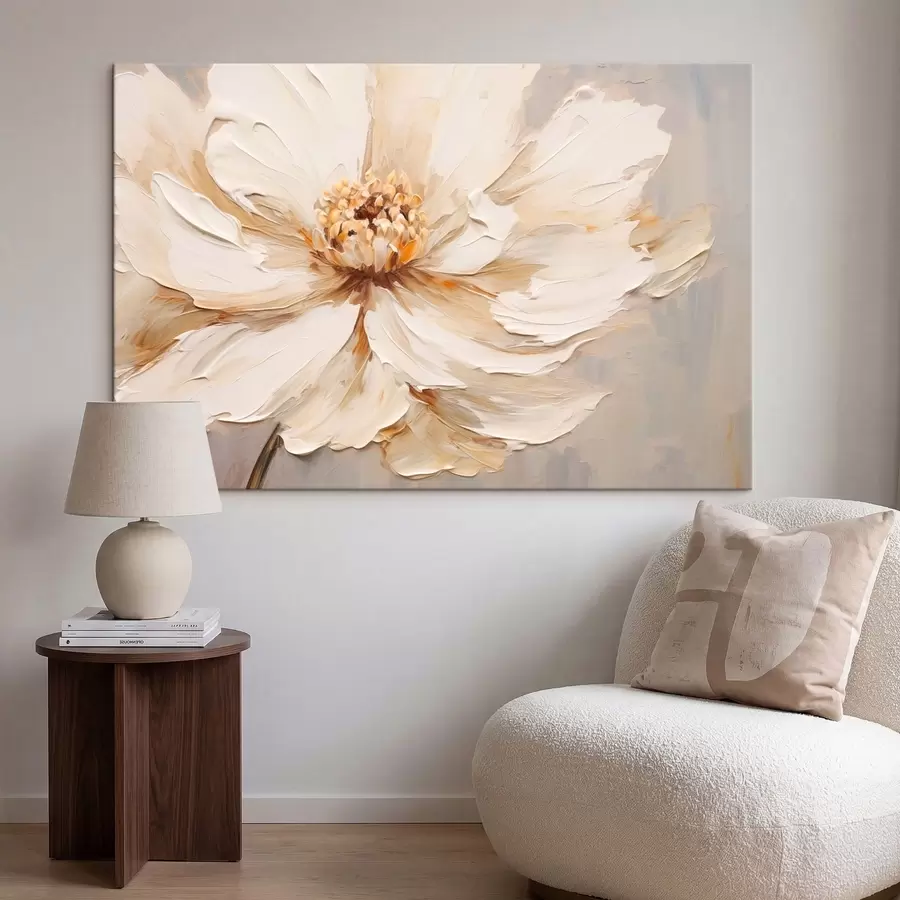 Tableau Gros plan sur une fleur à la texture légère s48092