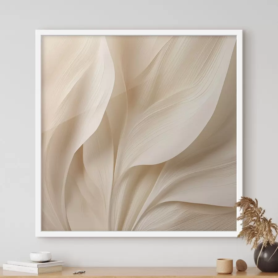 Papier peint Lignes fluides abstraites beiges f48095