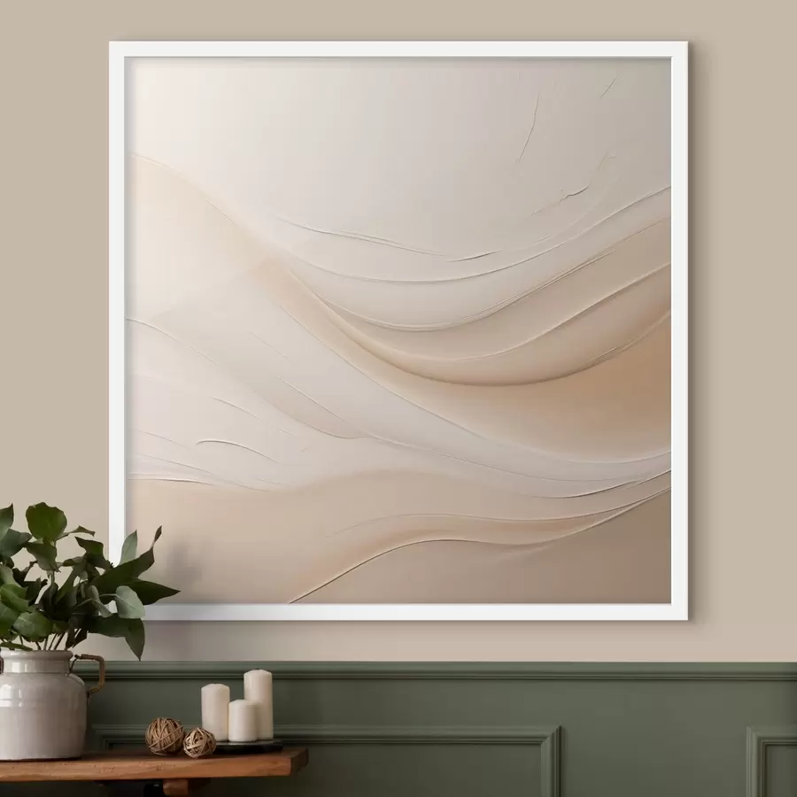 Papier peint Motif ondulé minimaliste dans des tons clairs f48097