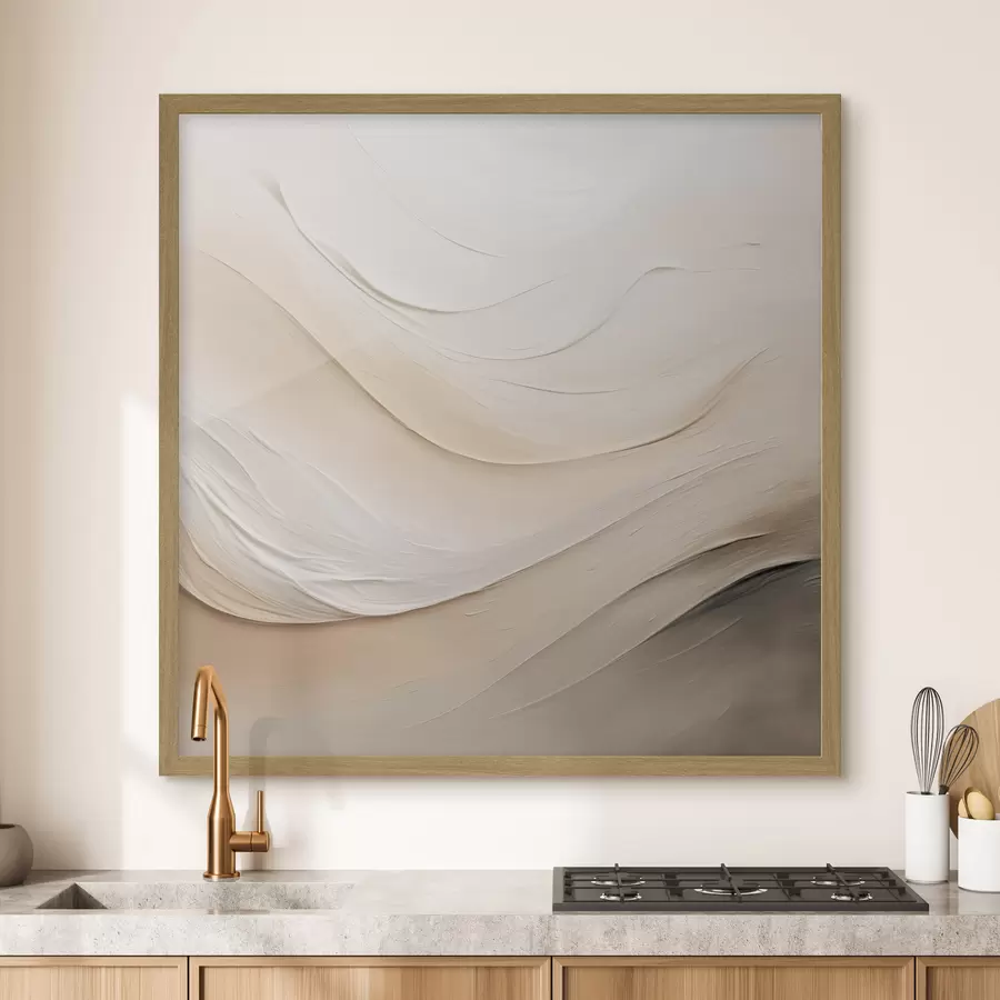 Papier peint Vagues beiges superposées à la texture douce f48099