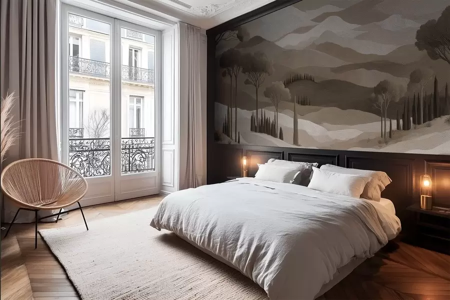 Papier peint Paysage peint à l'huile w05258v1