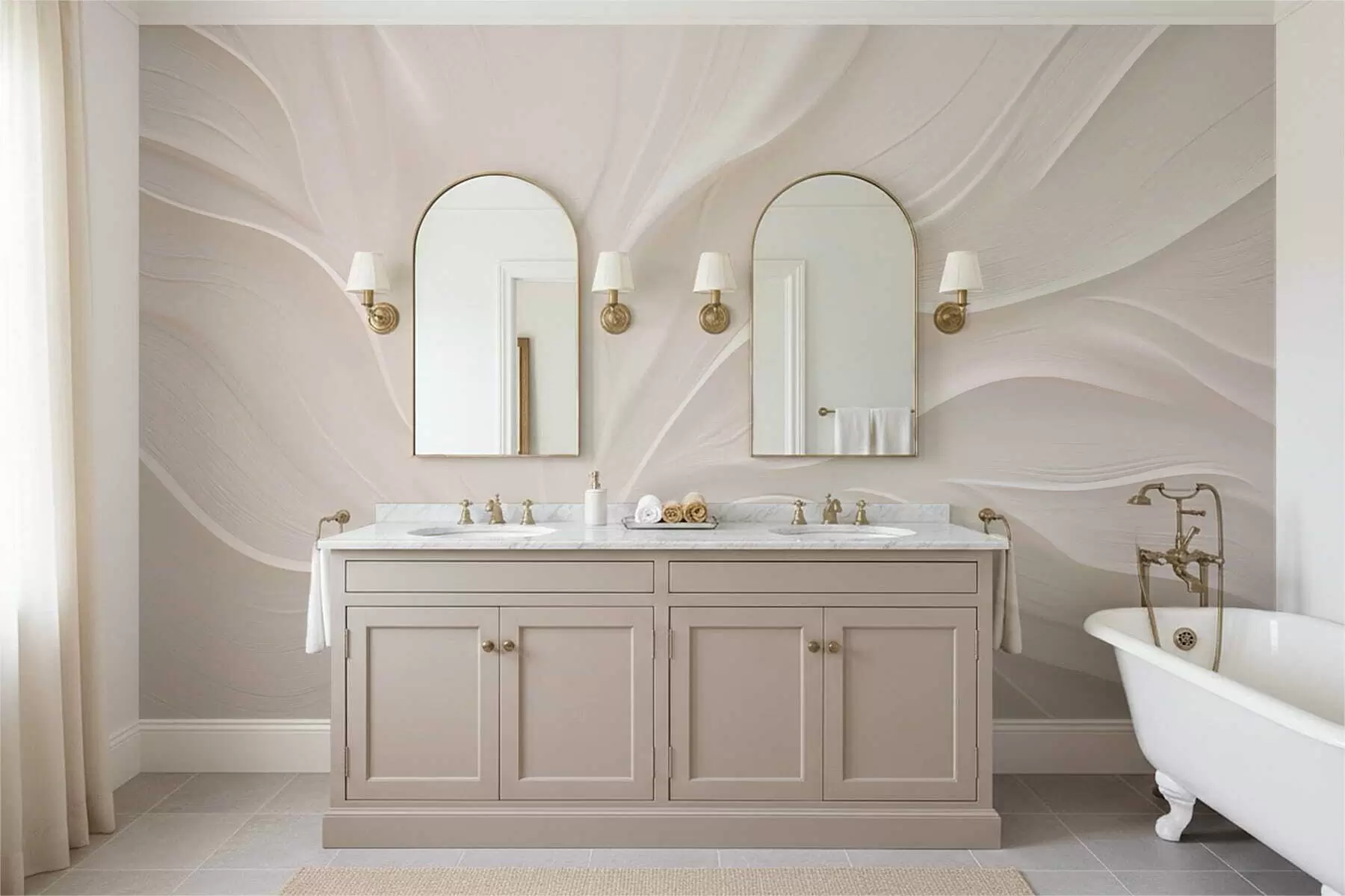 Papier peint Feuilles délicates et translucides sur une branche w05267