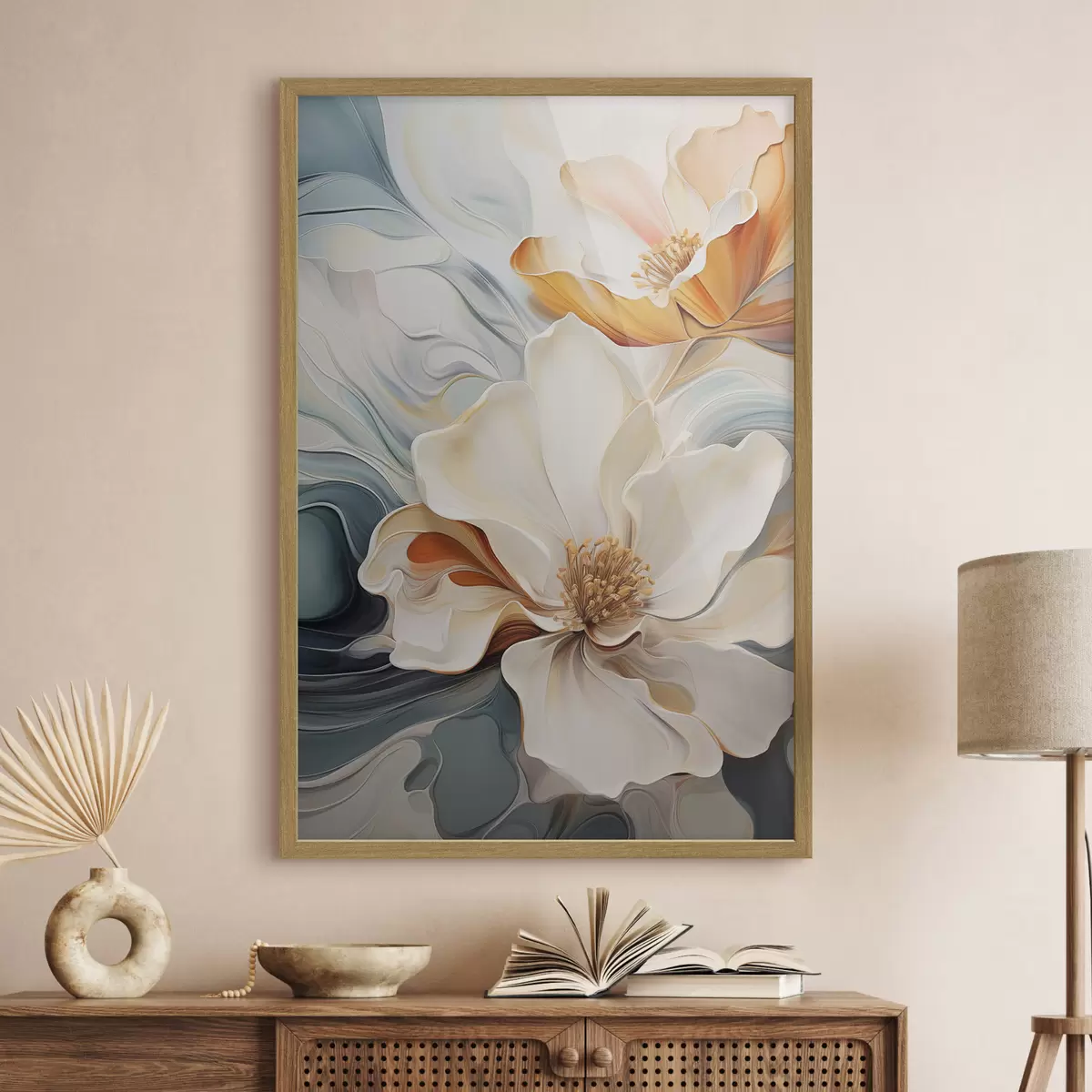 Poster Fleurs et élan f47878