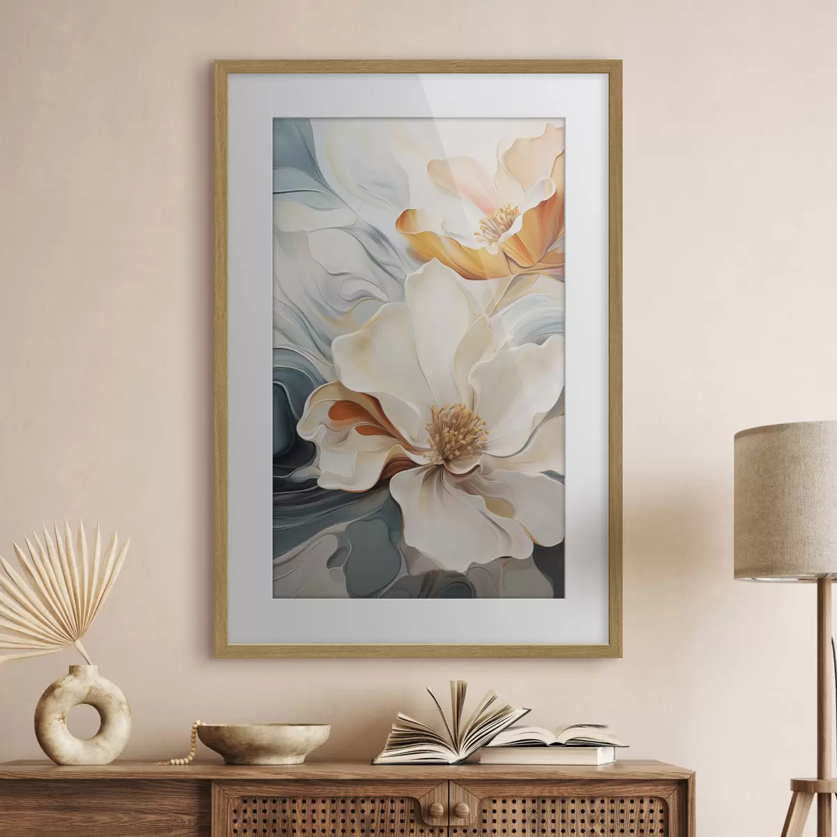Poster Fleurs et élan f47878