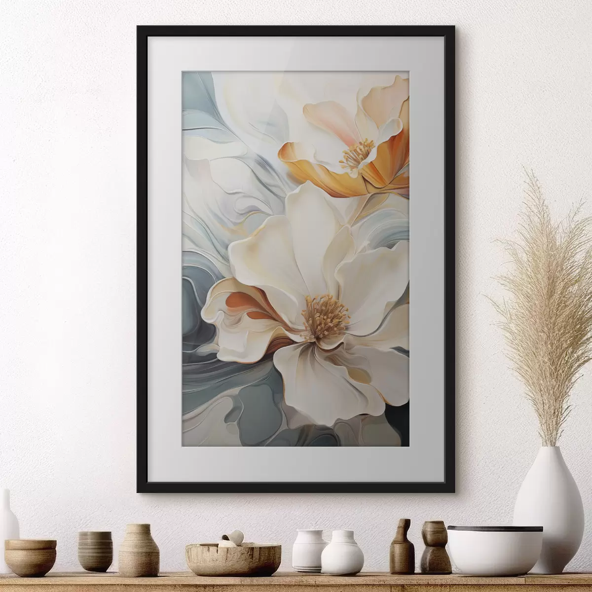 Poster Fleurs et élan f47878