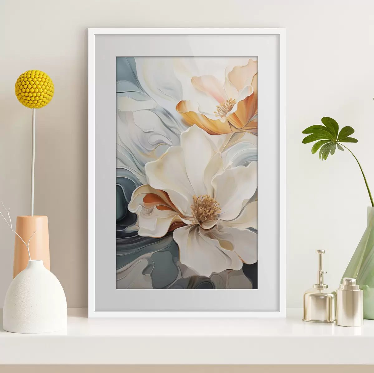 Poster Fleurs et élan f47878