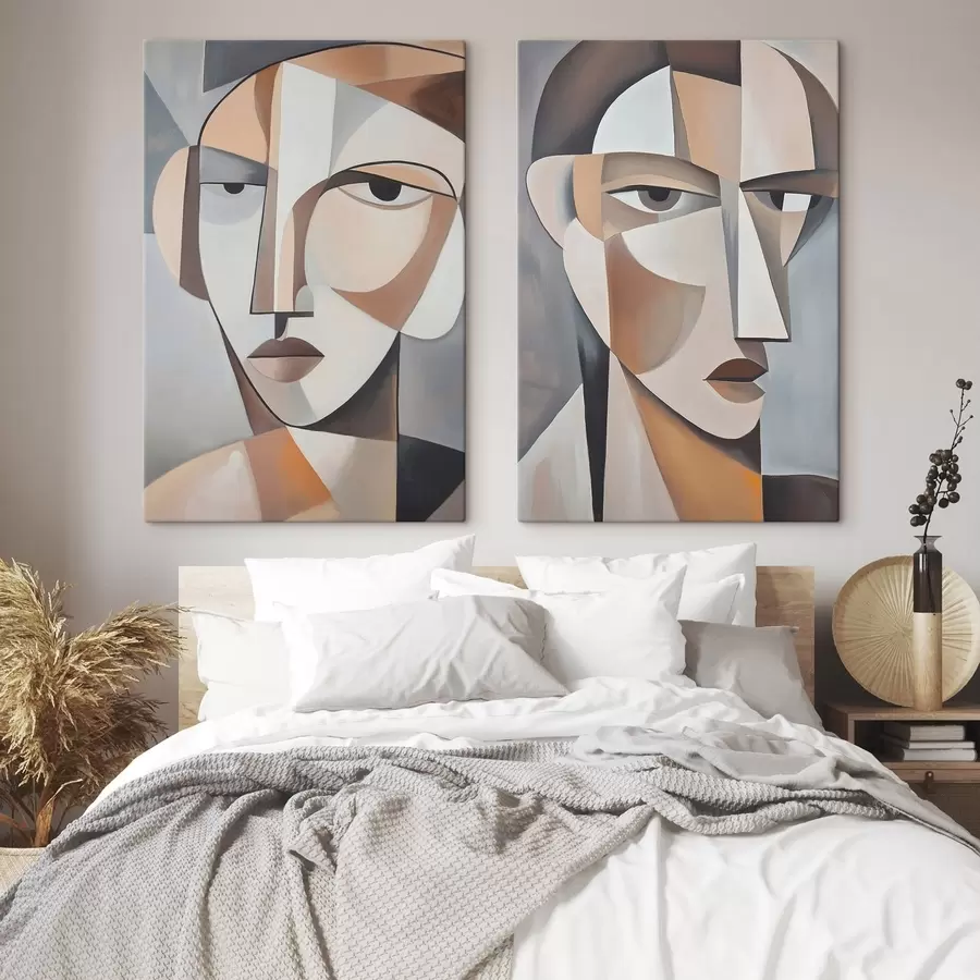 Tableau Portraits cubistes modernes  m30065