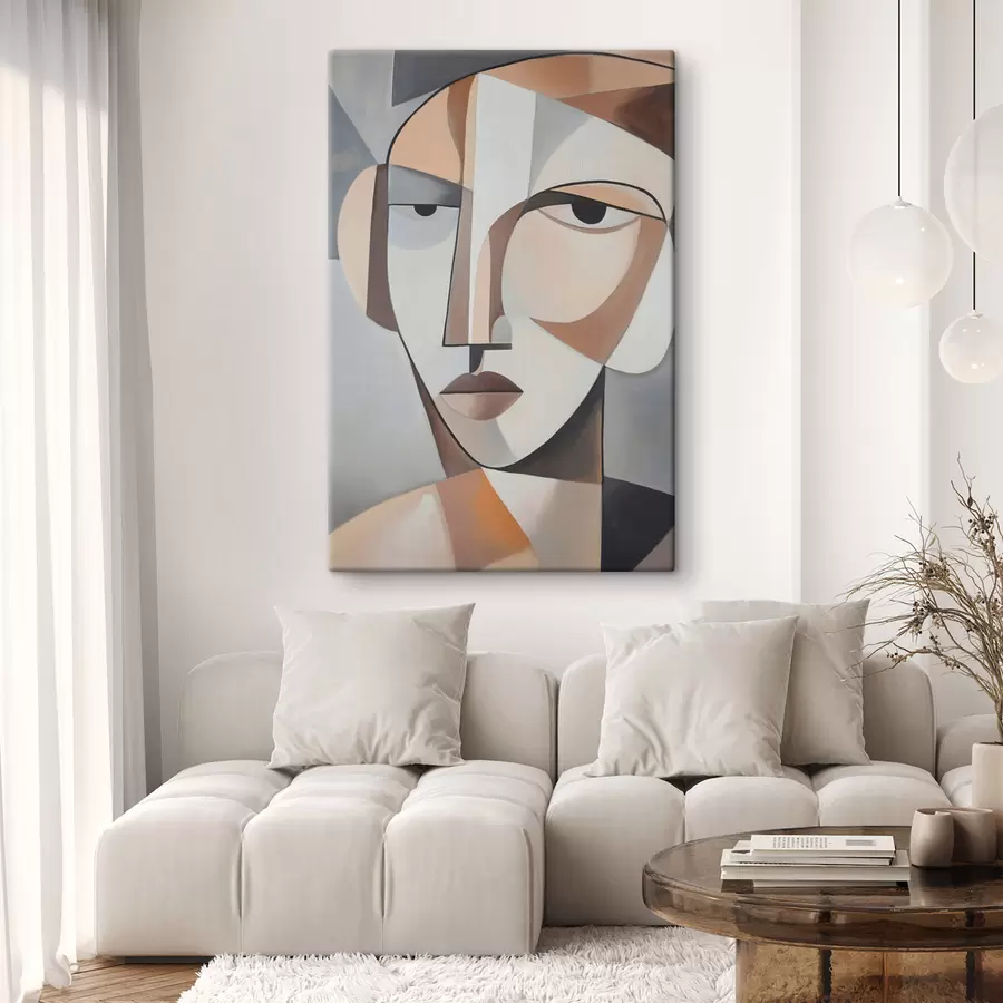Tableau Un portrait cubiste moderne s48012