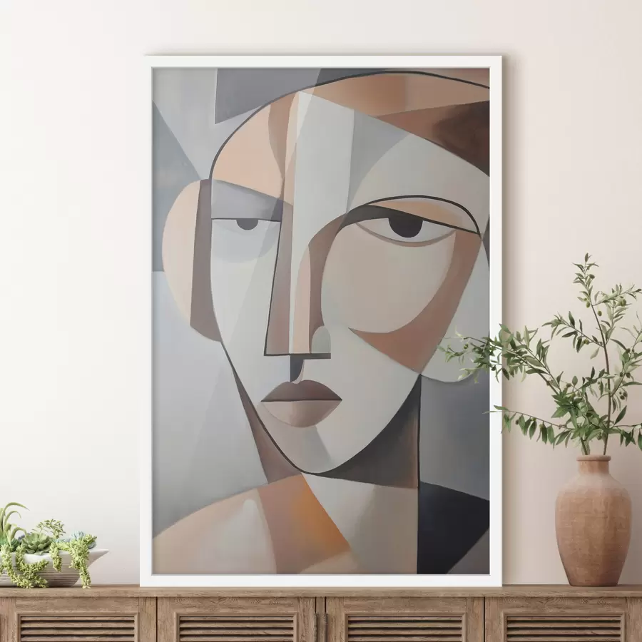 Papier peint Un portrait cubiste moderne f48012