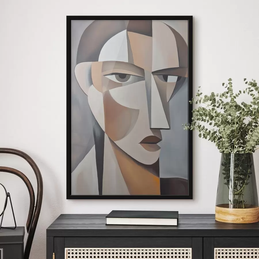Papier peint Un portrait cubiste moderne f48013