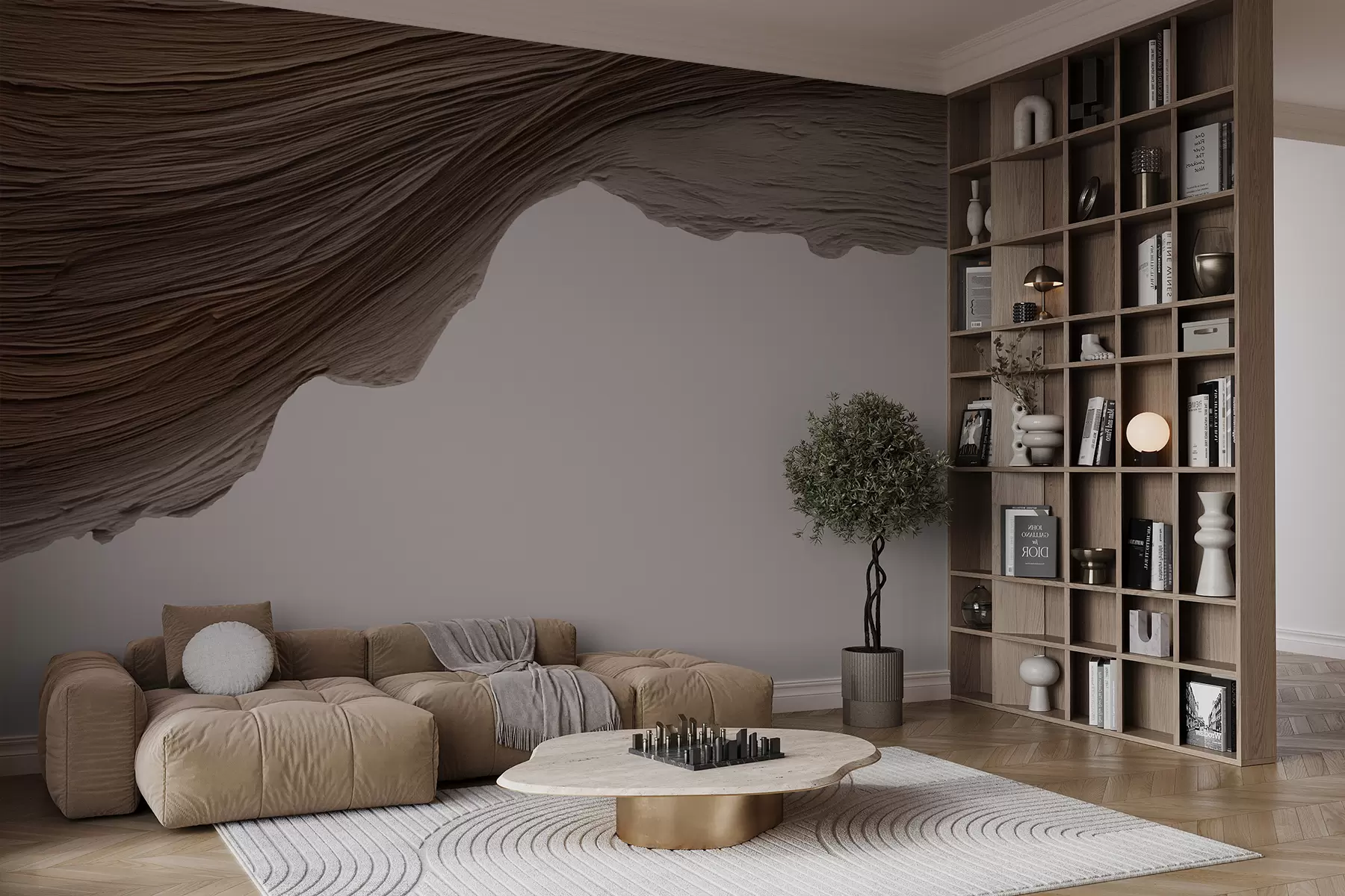 Papier peint Relief en bois w05273