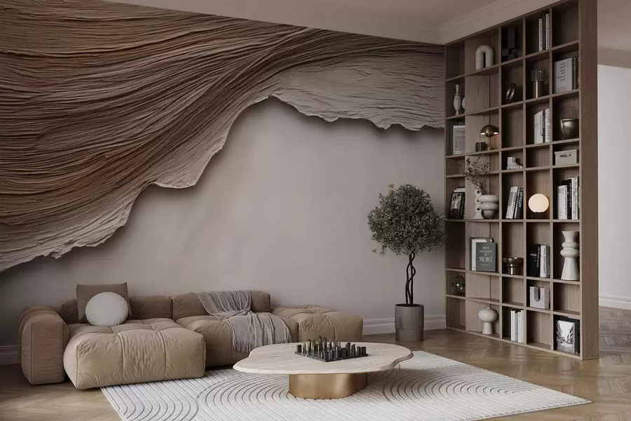 Papier peint Relief en bois w05273