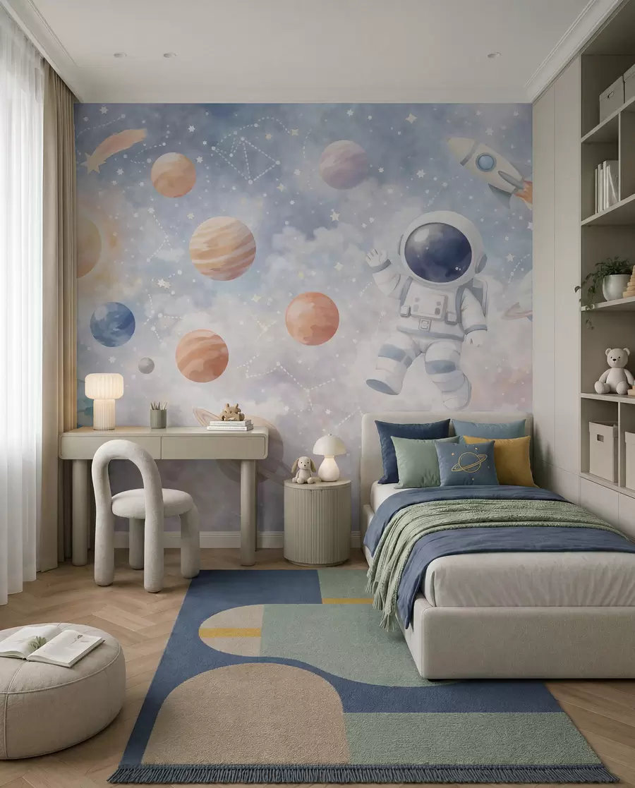 Papier peint Voyage du petit astronaute w05233