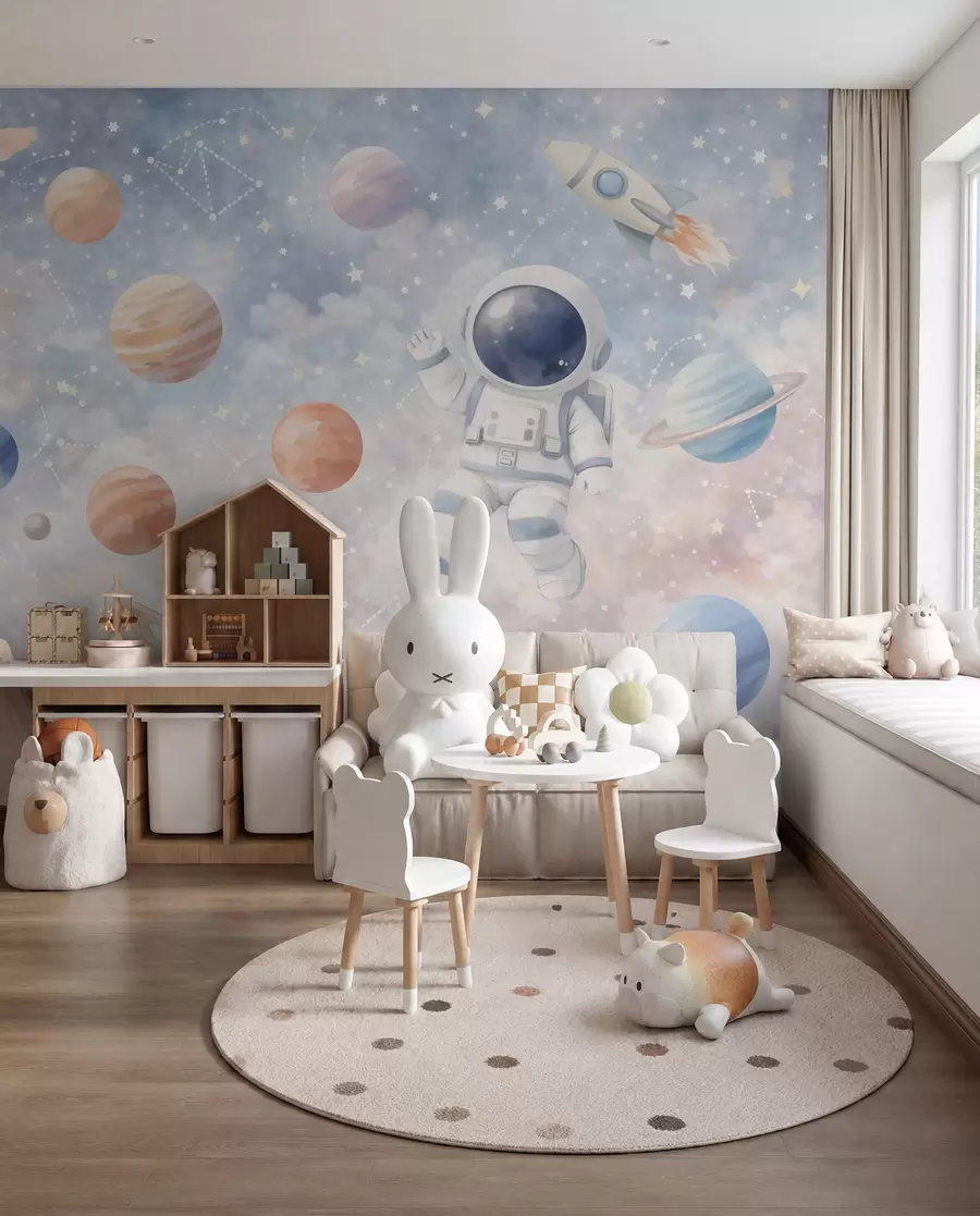 Papier peint Voyage du petit astronaute w05233