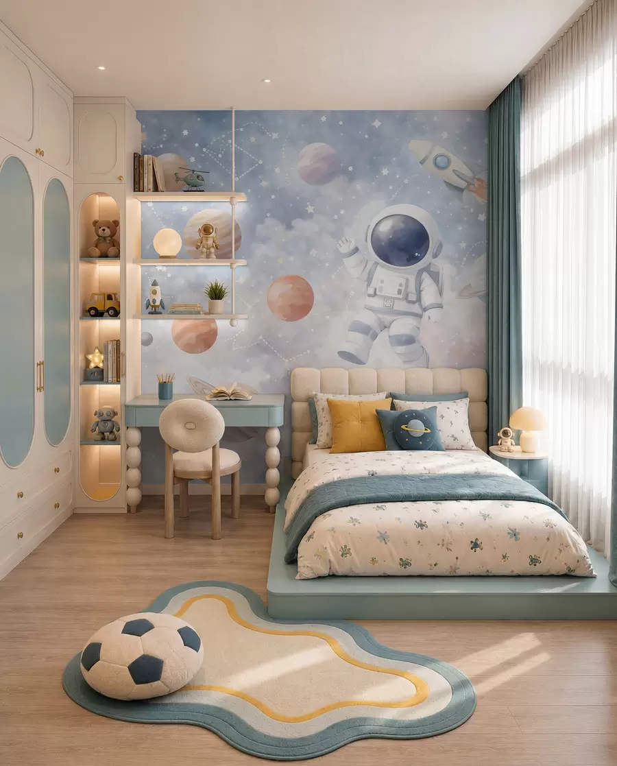 Papier peint Voyage du petit astronaute w05233