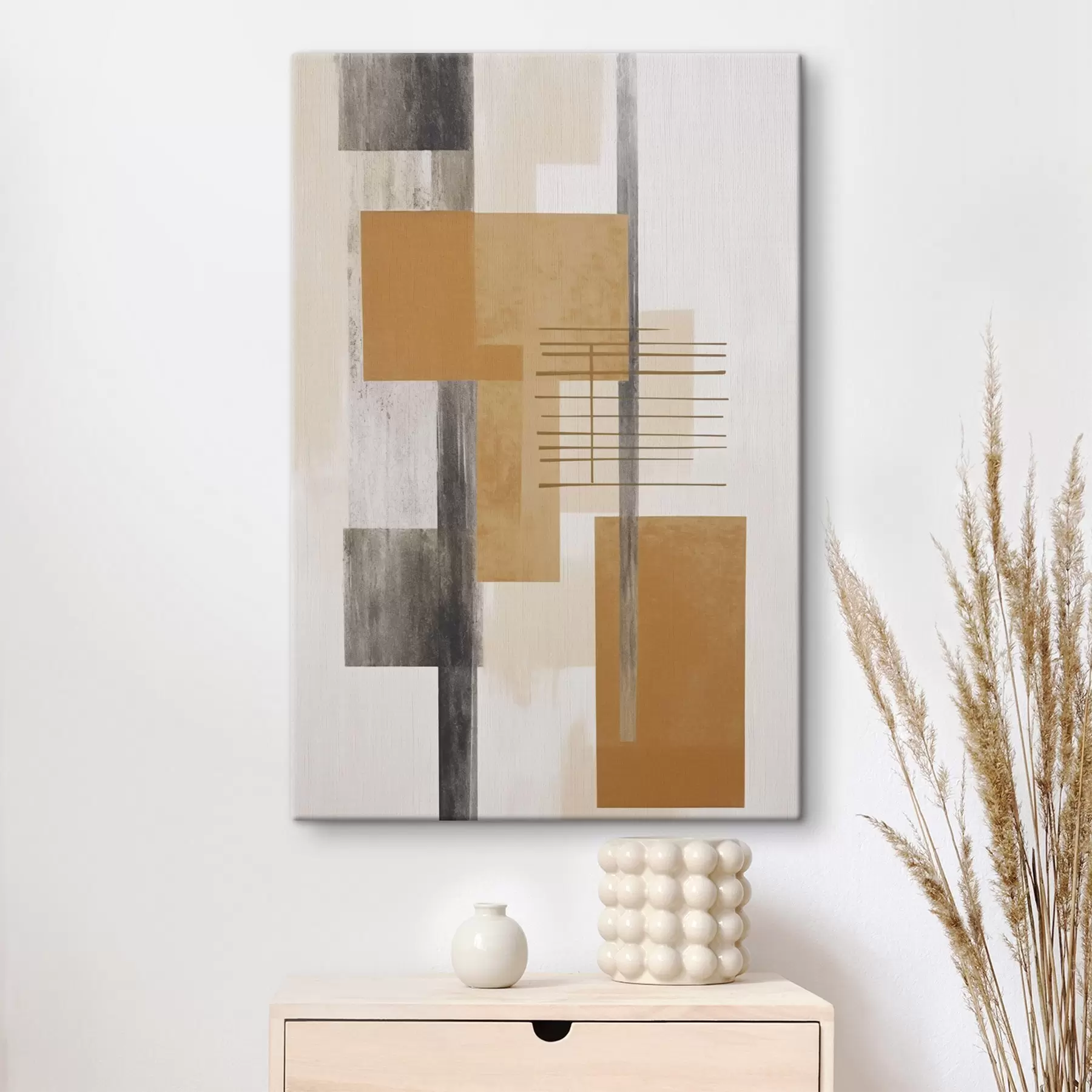 Tableau Abstraction avec imitation de texture usée s48159