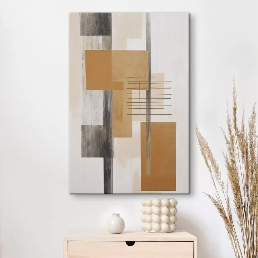 Tableau Abstraction avec imitation de texture usée s48159