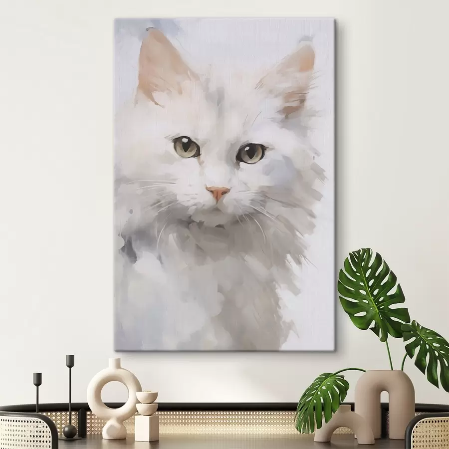 Tableau Peinture imitant un chat s48162