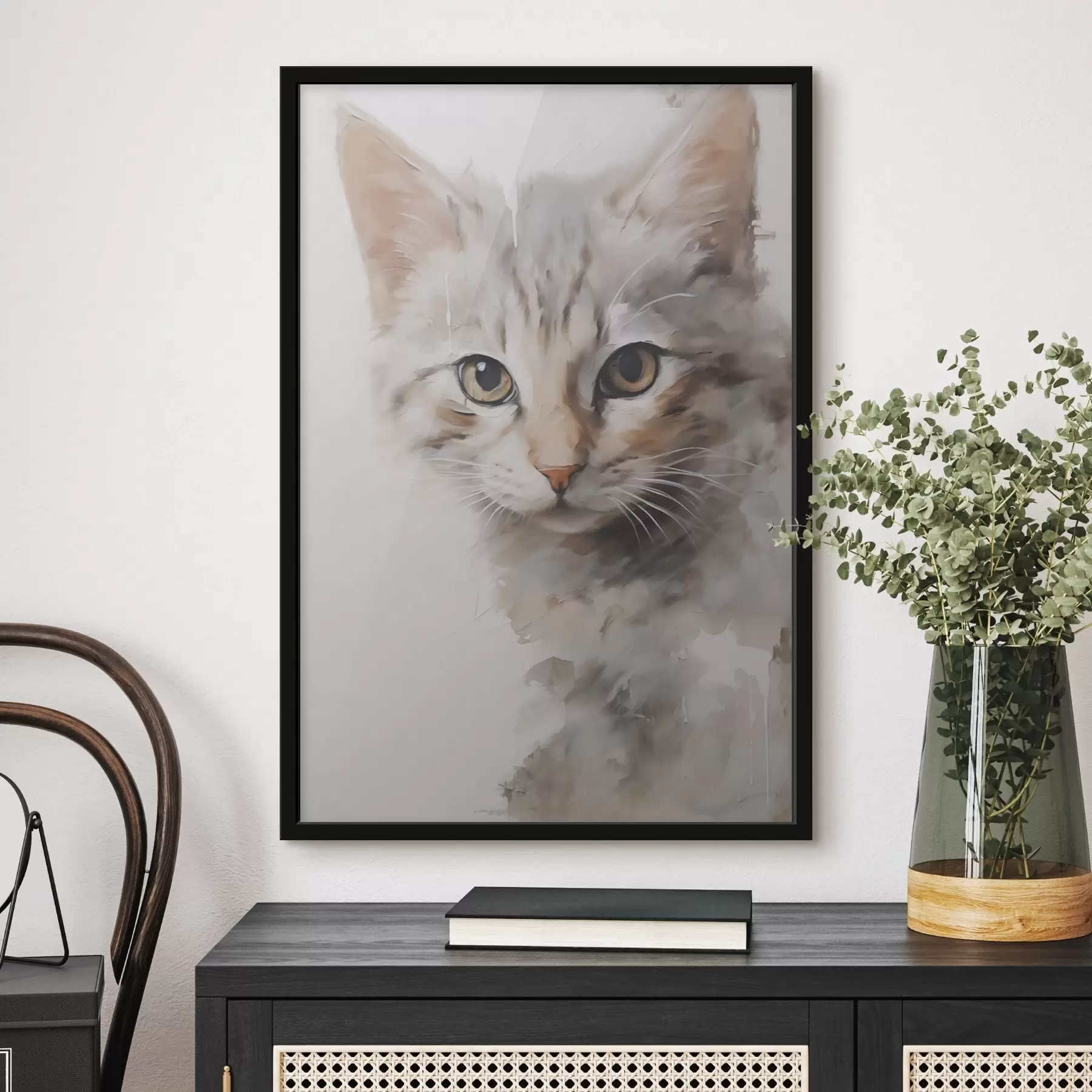 Papier peint Peinture imitant un chat f48161