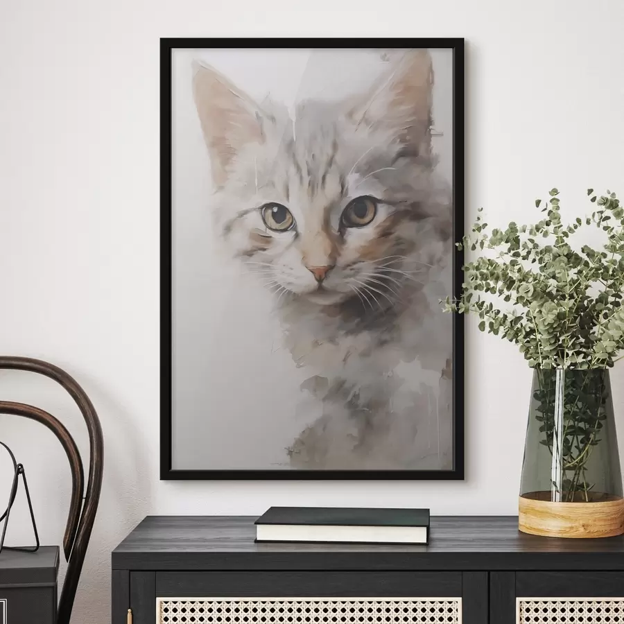 Papier peint Peinture imitant un chat f48161