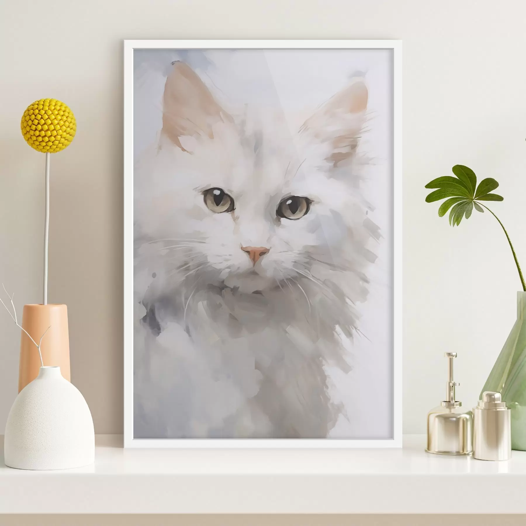Papier peint Peinture imitant un chat f48162