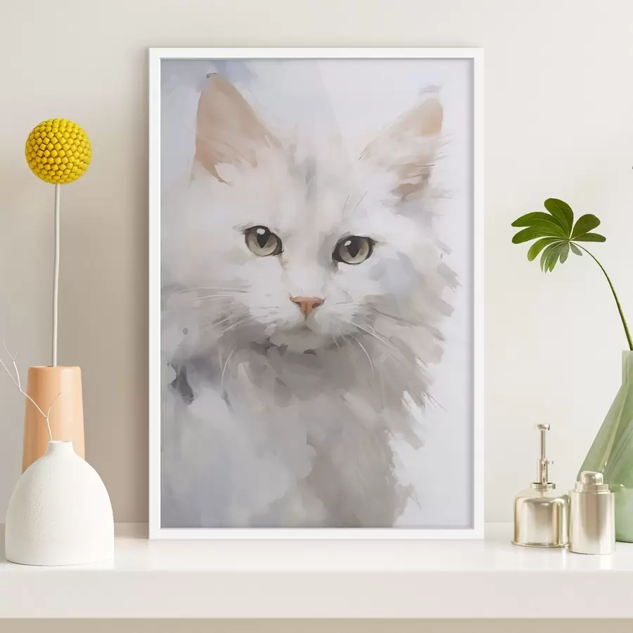 Papier peint Peinture imitant un chat f48162