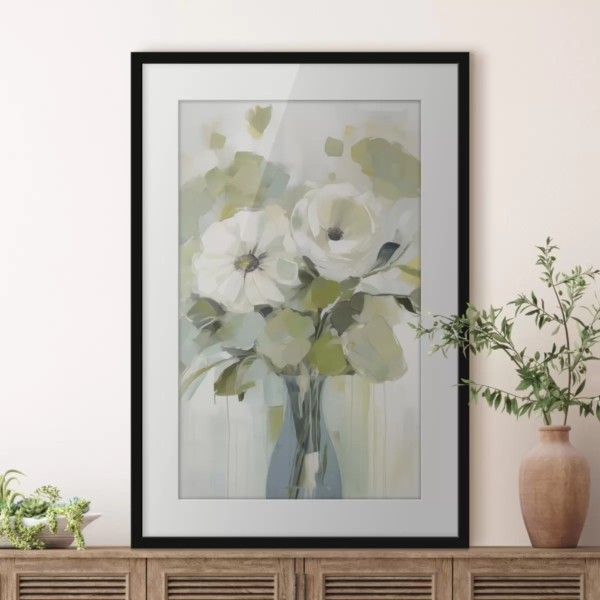 Poster Fleurs dans un vase, peinture imitation f48167