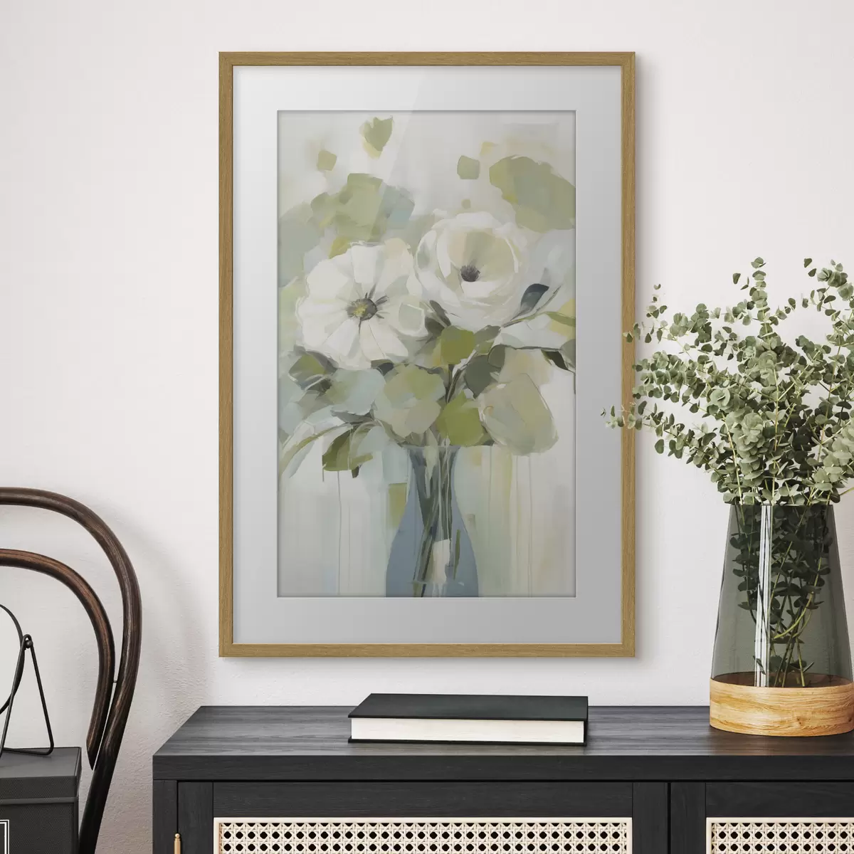Poster Fleurs dans un vase, peinture imitation f48167