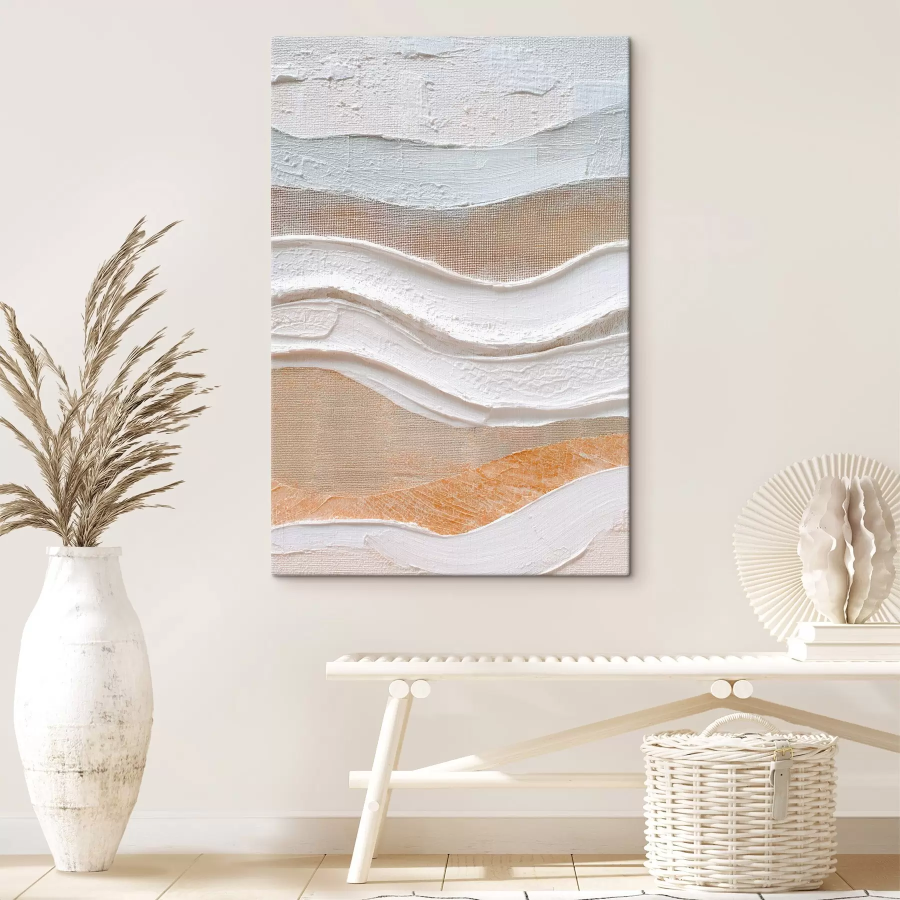 Tableau Composition texturée avec des coups de pinceau audacieux dans un style minimaliste s47965