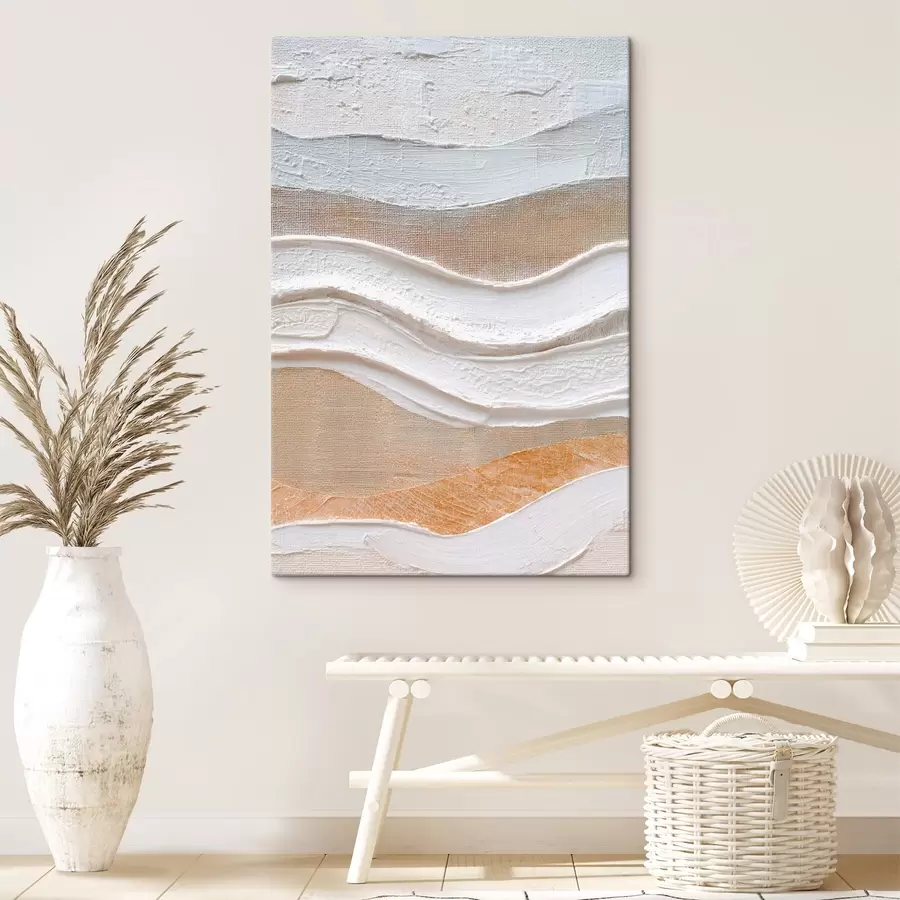 Tableau Composition texturée avec des coups de pinceau audacieux dans un style minimaliste s47965