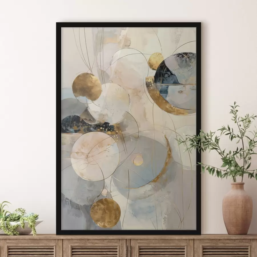 Papier peint Harmonie des tons du ciel et des formes géométriques dans un style minimaliste f47986