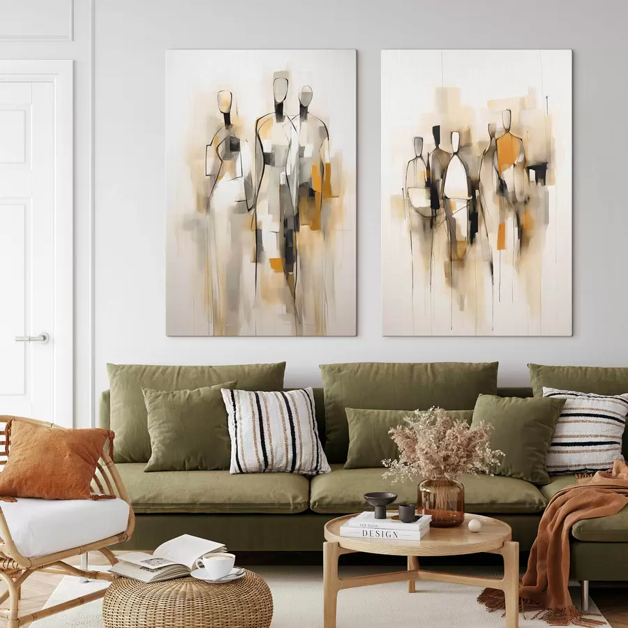 Tableau Silhouettes abstraites m30125