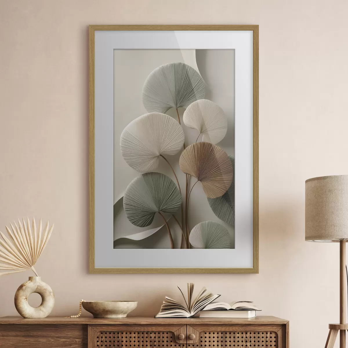 Poster Bouquet de feuilles plissées f48224